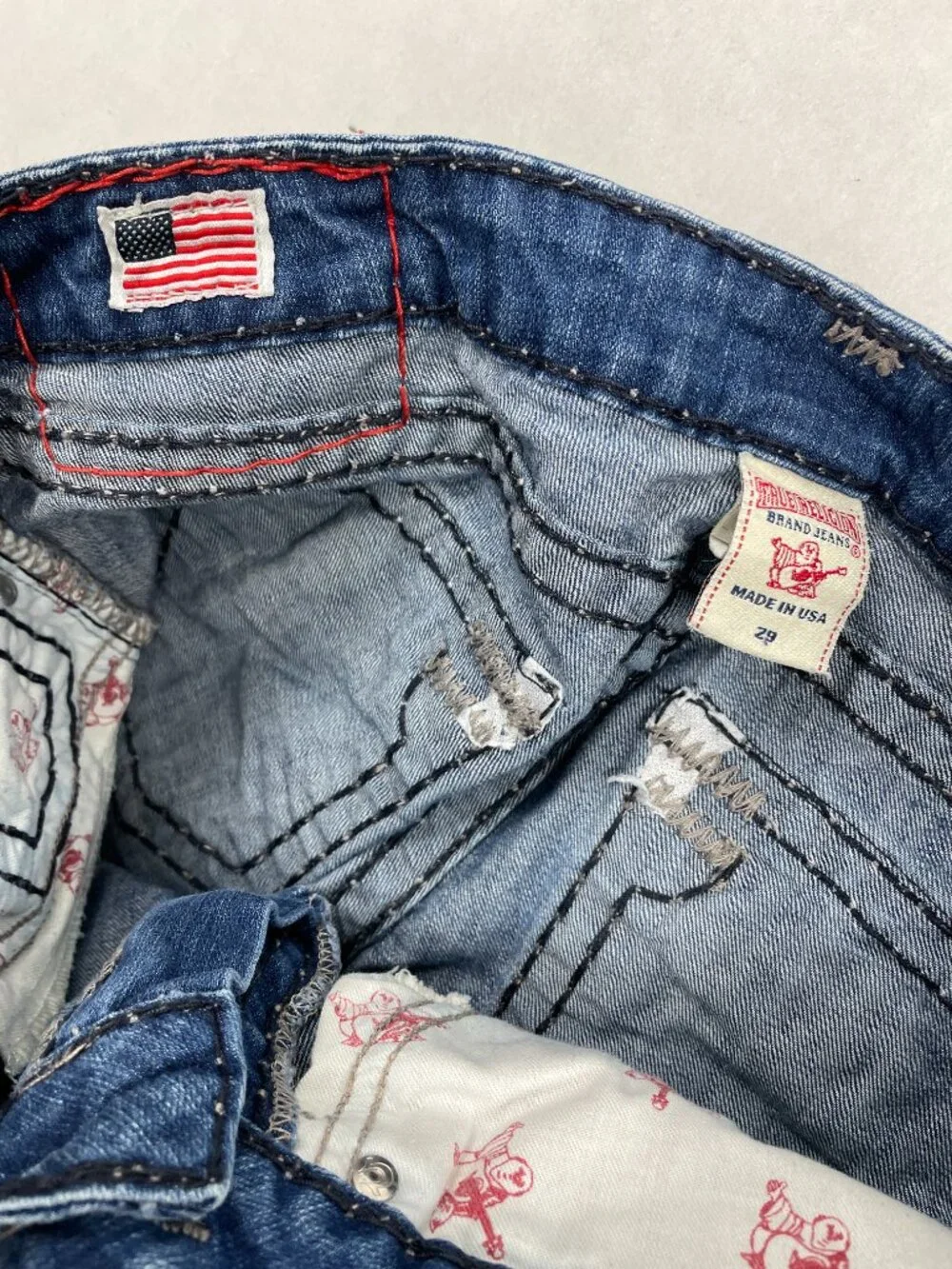 True Religion Joey Super T Flare Leg Jeans Made In USA Vintage Women's 29x31 - Picture 5 of 13